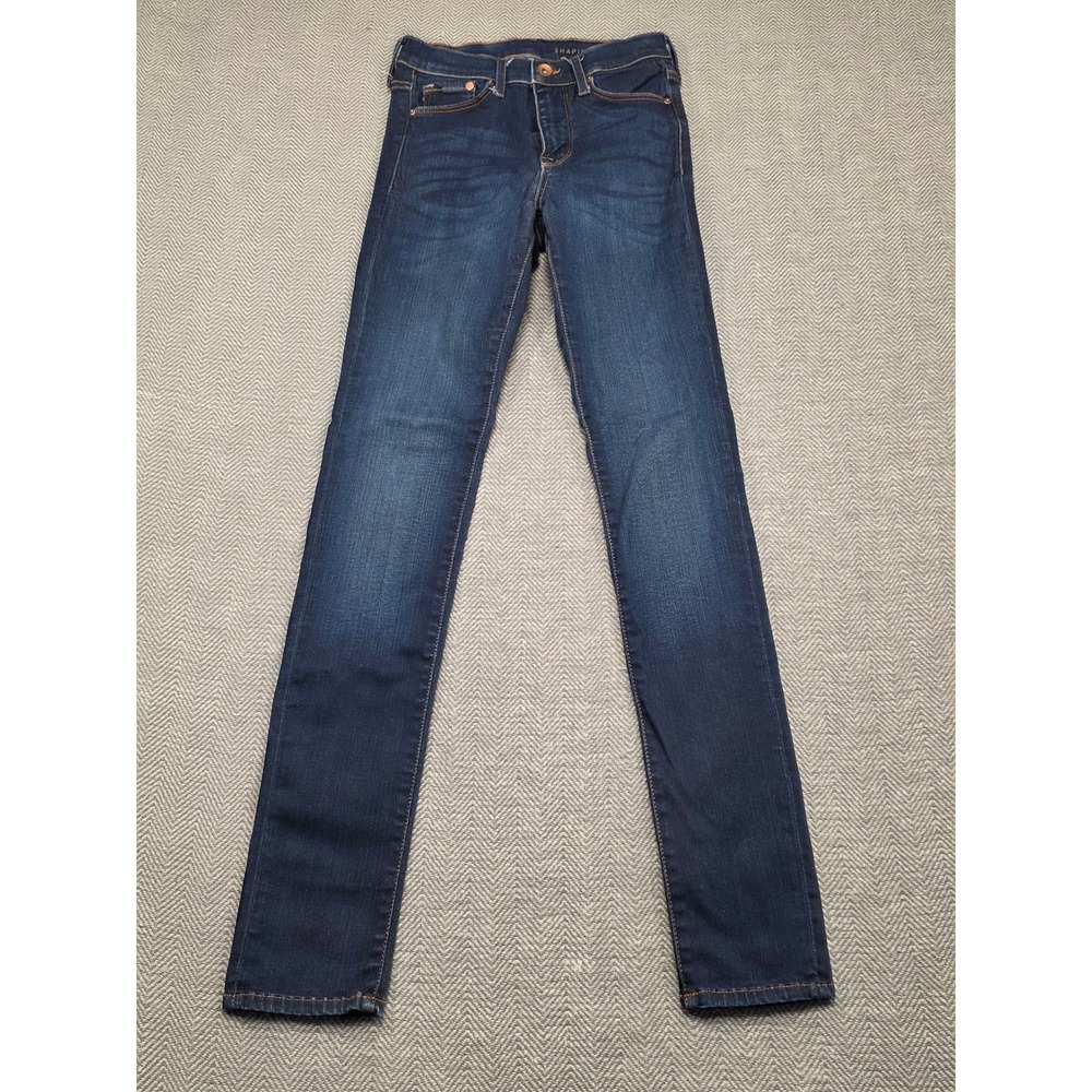 HM Denim Shaping Skinny Jeans Dark Wash Blue Regular‎ Waist Size 27/32